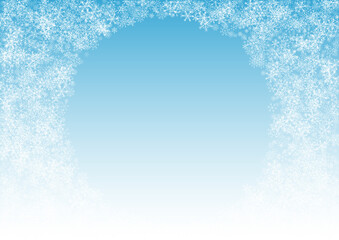 Fototapeta premium Gray Snowflake Vector Blue Background. Holiday