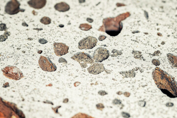 Slice texture of gray volcanic rock, macro 