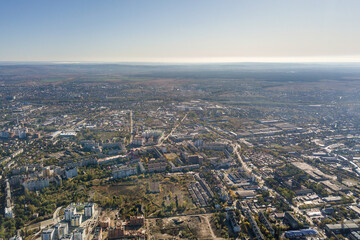 Naklejka premium Aerial view of Ivano-Frankivsk city, Ukraine.