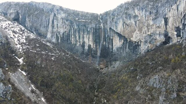 Amazing view of Vrachanska Skaklya -The highest waterfall in the Balkans near town of Vratsa,  Bulgaria