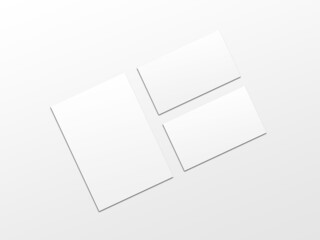 Business Card Stationary A4 Paper Mockup