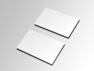 Business Card Mockup Over Smooth Shadow