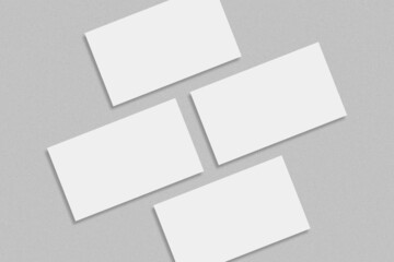 Business Card 3D Rendered Mockup Angle View.