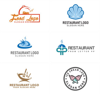 a set food restaurant logo design