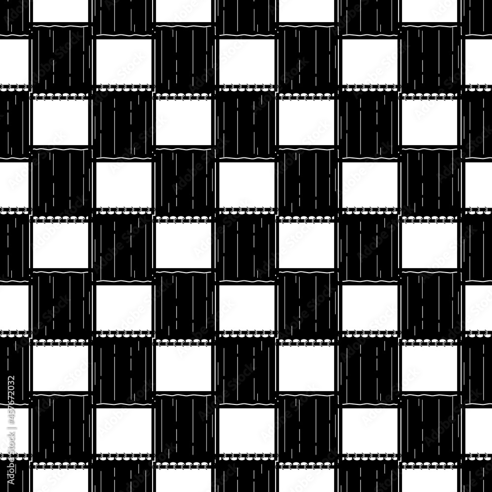 Poster retro curtain pattern seamless background texture repeat wallpaper geometric vector