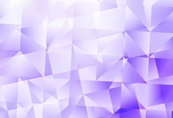 Obraz premium Light Purple vector triangle mosaic background.