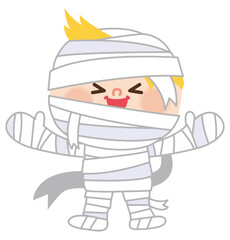 包帯男のコスプレをしている子ども