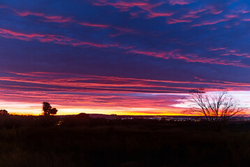 red and blue sky © adrian