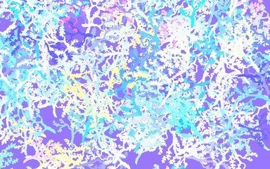 Light Multicolor vector doodle texture with leaves, branches.
