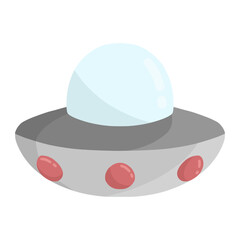 ufo spaceship for space color illustration