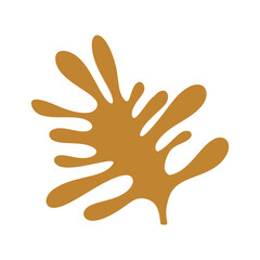 Modern abstrac leaf of hand drawn shapes and doodle design elements. Exotic jungle contemporary trendy vector illustration. Perfect for boho posters, instagram posts, stickers