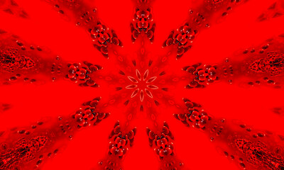 Futuristic Sci Fi Modern Neon Red Glowing shape Frame for Banner on Dark Empty Grunge Concrete Brick Background. Vintage Red Colored Circle Lamp. Retro Neon Sign