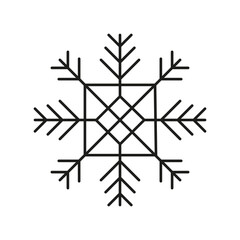 Icon of vector snowflakes. Linear illustartion for christmas.