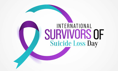 International Survivors of Suicide loss day is observed every year in November, it is a day when people affected by suicide loss gather around the world at events in their local communities. Vector