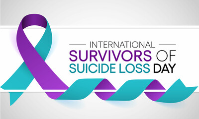International Survivors of Suicide loss day is observed every year in November, it is a day when people affected by suicide loss gather around the world at events in their local communities. Vector