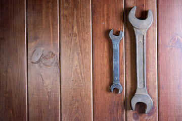 Old rusty wrenches