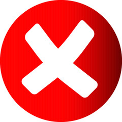 Obraz premium perfect red cross icon, red rejection button