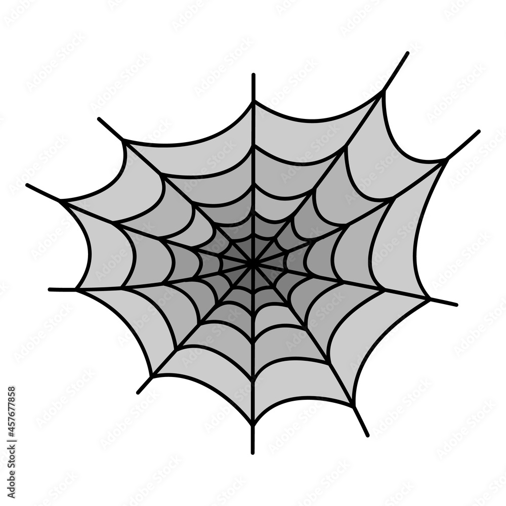 Poster danger spider web icon. outline danger spider web vector icon color flat isolated
