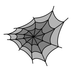 Spider web icon. Outline spider web vector icon color flat isolated