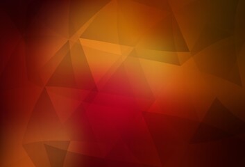 Obraz premium Dark Red, Yellow vector polygon abstract backdrop.