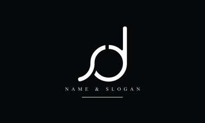 SD, DS, S, D abstract letters logo monogram