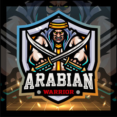 Arabian warrior mascot. esport logo design