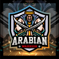 Obraz premium Arabian warrior mascot. esport logo design