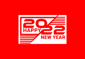 Obraz premium 2022 Happy New Year Logo Design Template 4