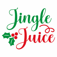 Jingle Juice SVG Design |  Merry Christmas Lettering | Christmas SVG Cut Files for Cutting