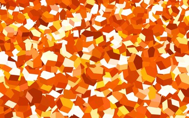 Light Orange vector background with set of hexagons.