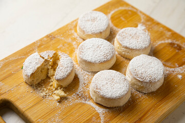 Fototapeta na wymiar Mantecados from Castilla La Mancha. Traditional spanish sweet