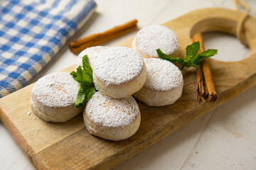Mantecados from Castilla La Mancha. Traditional spanish sweet