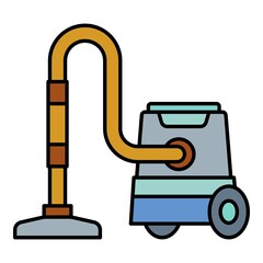Turbo vacuum cleaner icon. Outline turbo vacuum cleaner vector icon color flat isolated