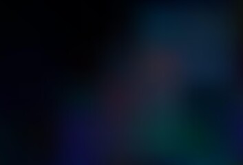 Dark BLUE vector glossy bokeh pattern.