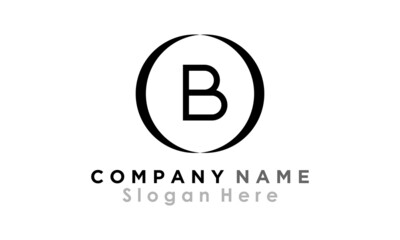 Fototapeta premium circle B logo letter