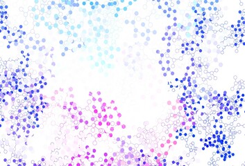 Light Pink, Green vector background with forms of artificial intelligence.