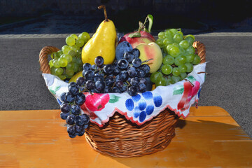 Szolnok Hungary is a beautiful basket of autumn fruits