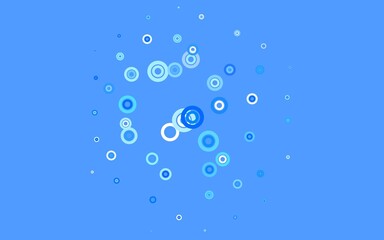 Light BLUE vector template with circles.
