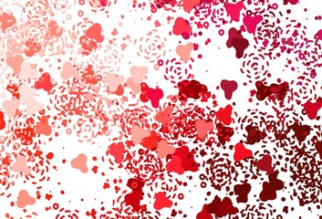 Light Red vector pattern with random forms.