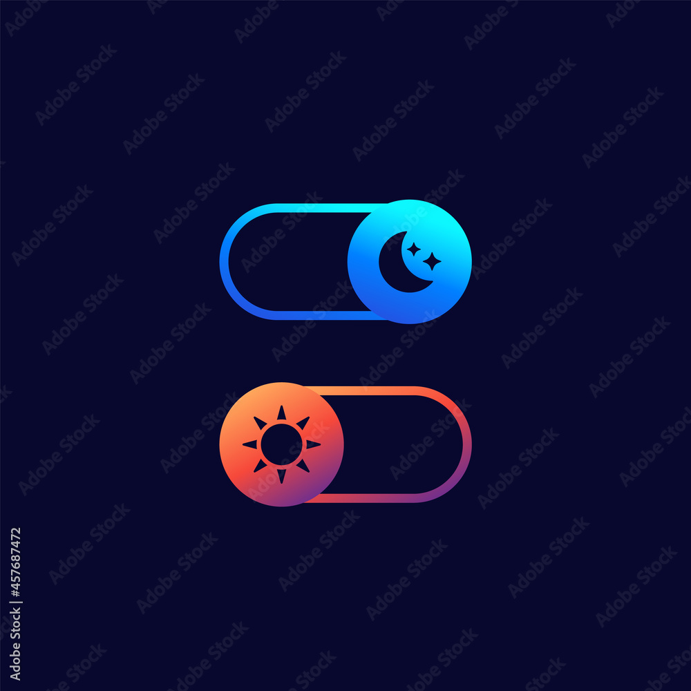 Poster dark mode and light mode, toggle buttons