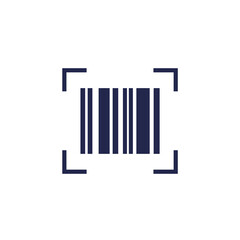 barcode scanner icon on white