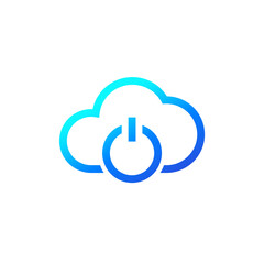 Cloud and off icon for web and apps - obrazy, fototapety, plakaty