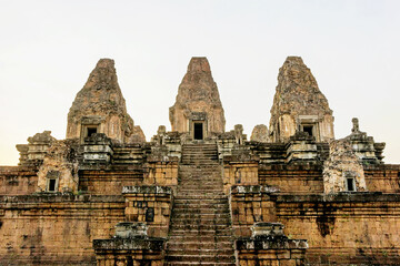 old ruins of East Baray temple in Angkor city, Cambodia 
