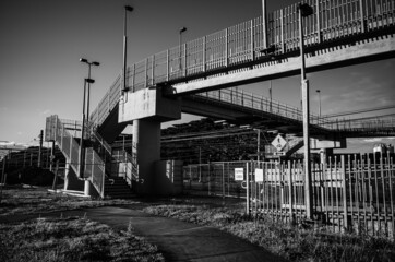Black and white bridge