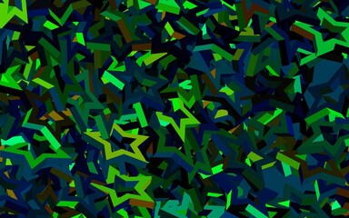 Dark Blue, Yellow vector backdrop with small and big stars.