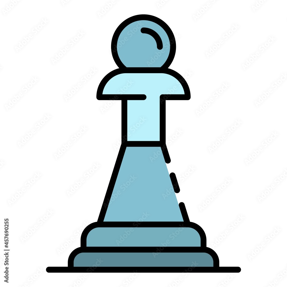 Aufkleber bishop element icon. outline bishop element vector icon color flat isolated