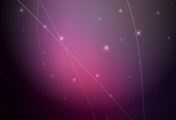 Dark Pink vector Glitter abstract illustration with blurred drops of rain.