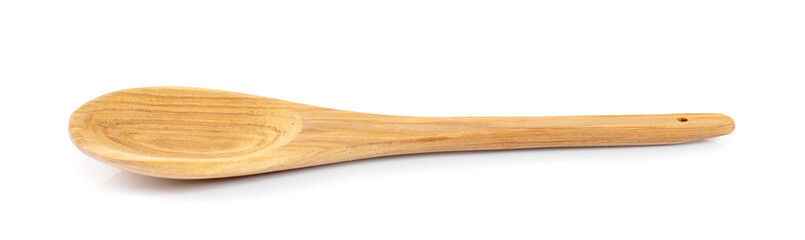 wooden spoon isolated on white background