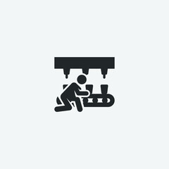 Conveyor vector icon illustration sign