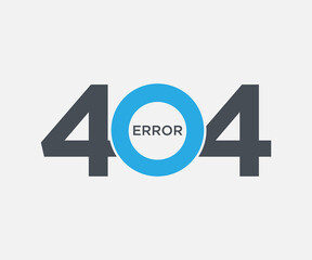 404 error page not found. Vector symbol computer problem with web site.